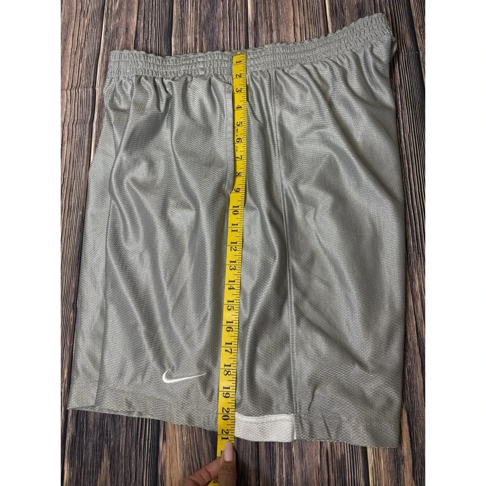 NIKE MENS GRAY BASKETBALL SHORTS SIZE XL 480400-070 GRAY POCKETS LINED